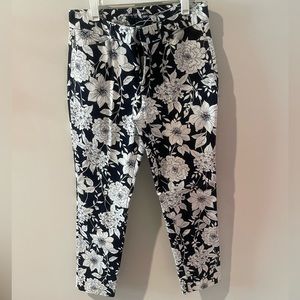 Navy Floral Gap Khakis
